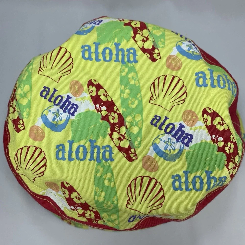 Surfs Up Bucket Hat YOUTH Aloha Seashell Penguin Lani 2007 Cap Sun Outdoors